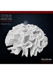 Toparlak Yuvarlak Mercan Heykeli (20x20x10cm) Ham Polyester - Tual Hobi Sanat