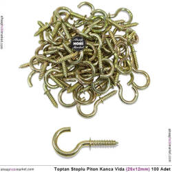 Toptan Stoplu Piton Kanca Vida Küçük (26x12 mm) 100 Adet - Tual Hobi Sanat