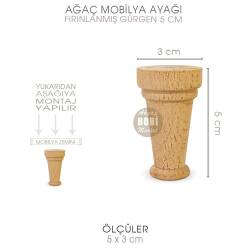 Torna Mobilya, Sunumluk Sandık Ayağı (5x3 cm) Doğal Ahşap - Tual Hobi Craft İst (1)