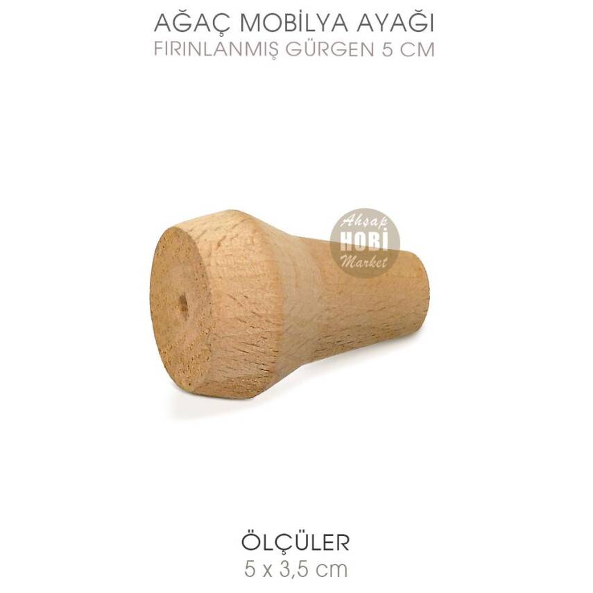 Torna Sunumluk, Kutu Sandık Ayağı (5x3,5 cm) Doğal Ahşap - 2