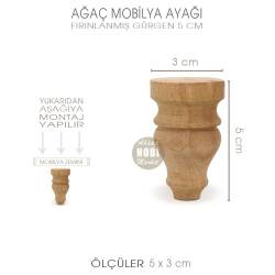 Torna Sunumluk, Kutu ve Sandık Ayağı (5x3 cm) Doğal Ahşap - Tual Hobi Craft İst (1)