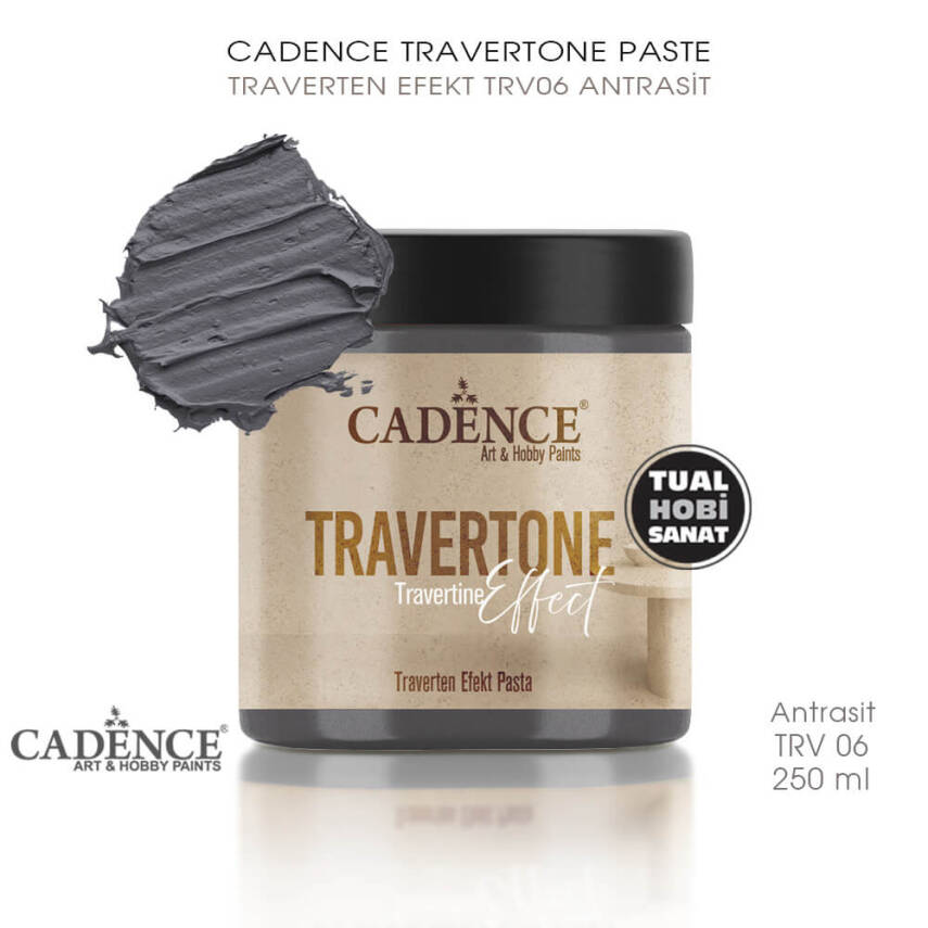 Traverten Efekt Pasta TRV06 Antrasit 250 ml - 1