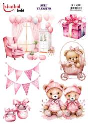 Bebek Odası Desenli Sulu Transfer Ist STI- 959 - Tual Hobi Craft Ist
