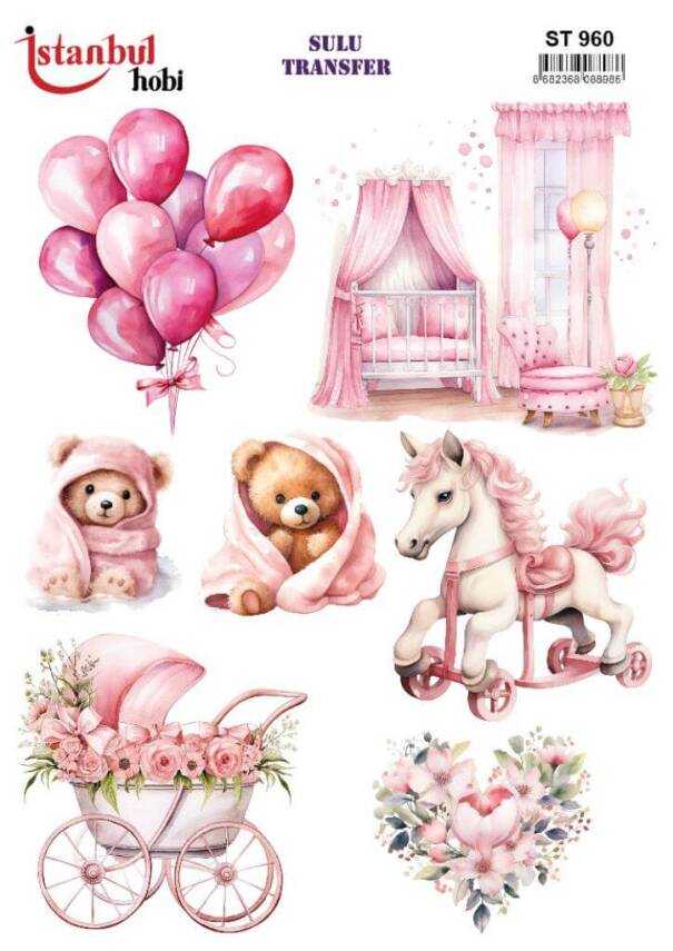 Bebek Odası Desenli Sulu Transfer Ist STI-960 - 1