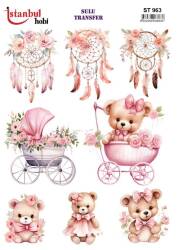 Düş Kapanı Ayıcık Desenli Sulu Transfer Ist STI-963 - Tual Hobi Craft Ist