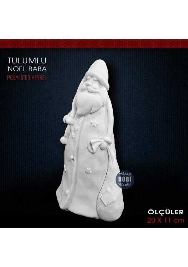 Tulumlu Noel Baba Biblo (20x11 cm) Ham Polyester - 2