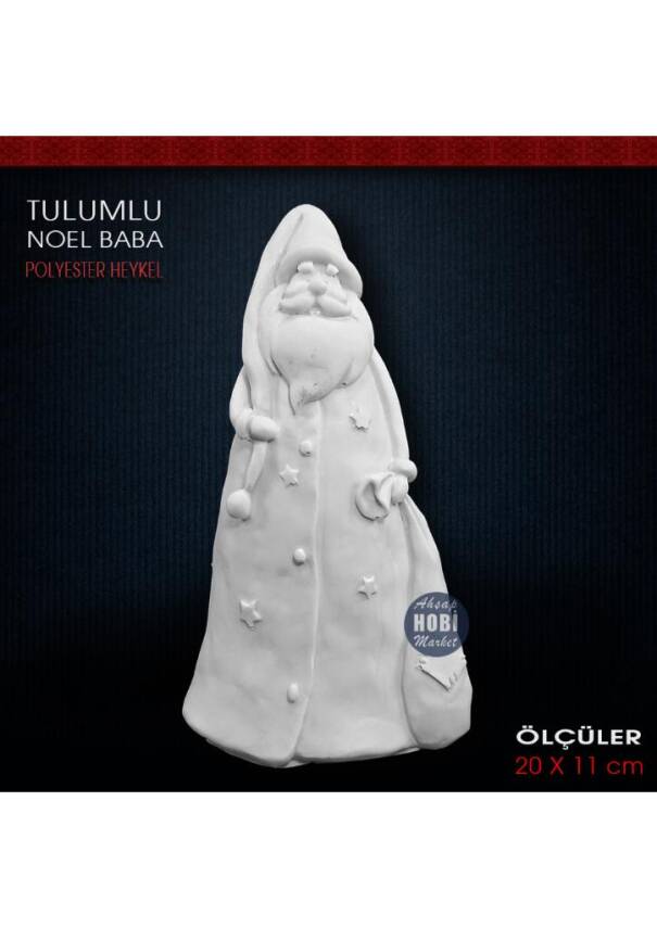 Tulumlu Noel Baba Biblo (20x11 cm) Ham Polyester - 1