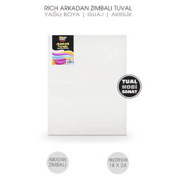 Tuval Dikdörtgen Arkadan Zımbalı 18x24 cm Rich - Rich