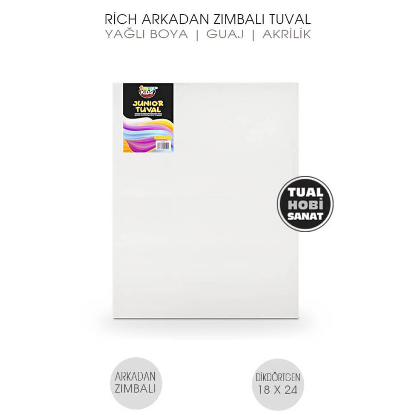 Tuval Dikdörtgen Arkadan Zımbalı 18x24 cm Rich - 1