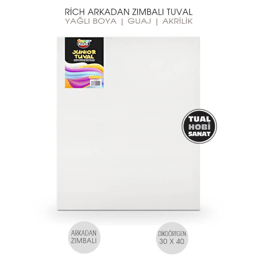 Tuval Dikdörtgen Arkadan Zımbalı 30x40 cm Rich - 1