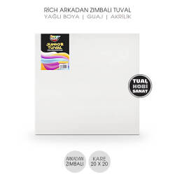Tuval Kare Arkadan Zımbalı 20x20 cm Rich - Rich