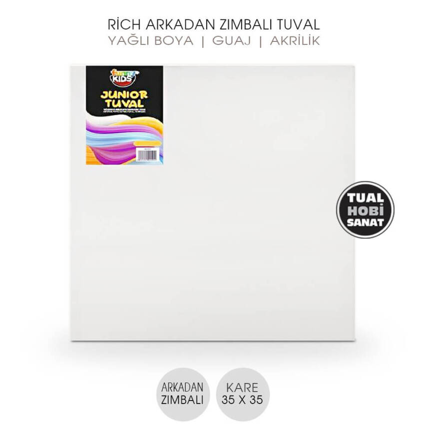 Tuval Kare Arkadan Zımbalı 35x35 cm Rich - 1
