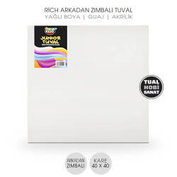 Tuval Kare Arkadan Zımbalı 40x40 cm Rich - Rich