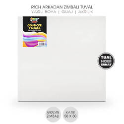Tuval Kare Arkadan Zımbalı 50x50 cm Rich - Rich