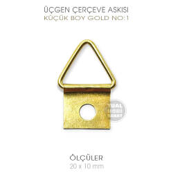 Üçgen Telli Çerçeve Askısı No:1 Küçük Boy 10 Adet (20x10 mm) - Tual Hobi Sanat