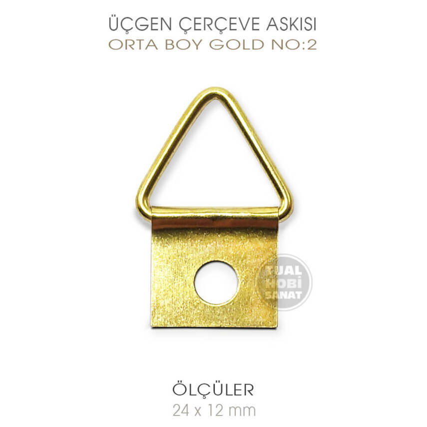 Üçgen Telli Çerçeve Askısı No:2 Orta Boy 10 Adet (24x12 mm) - 1