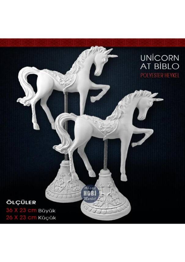 Unicorn At Biblo Heykeli Uzun (36x23cm) Ham Polyester - 2