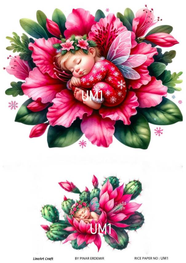 Uyuyan Minikler Desenli Pirinç Dekopaj Model : UM01 - 1