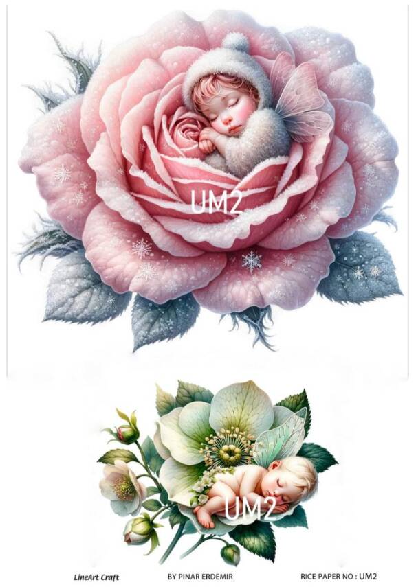 Uyuyan Minikler Desenli Pirinç Dekopaj Model : UM02 - 1