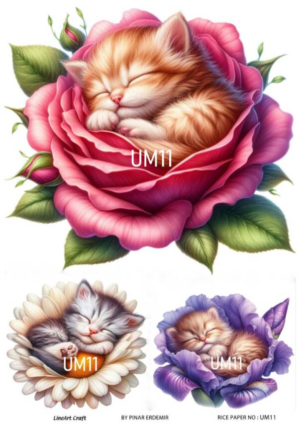 Uyuyan Minikler Desenli Pirinç Dekopaj Model : UM11 - 1