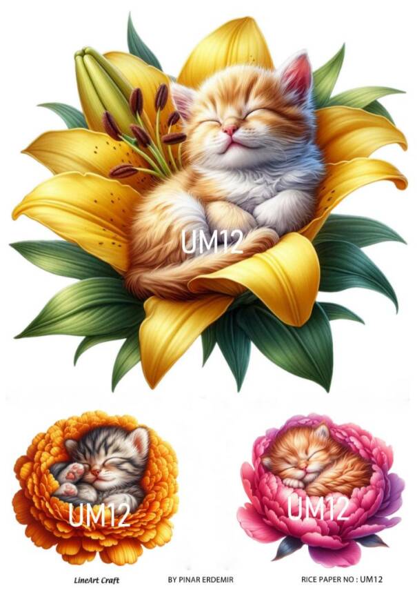 Uyuyan Minikler Desenli Pirinç Dekopaj Model : UM12 - 1