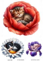 Uyuyan Minikler Desenli Pirinç Dekopaj Model : UM13 - Line Art