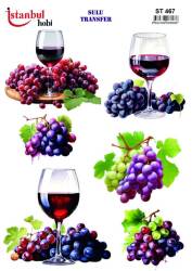 Üzüm Desenli Sulu Transfer Kağıdı STI-467 - Tual Hobi Craft Ist