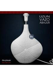 Uzun Vazo Abajur Altı (40x26 cm) Ham Polyester - Tual Hobi Sanat