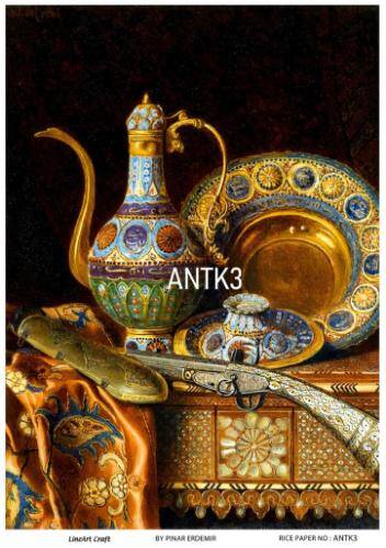 Vintage Antika Desenli Pirinç Dekopaj Model : ANTK03 - 1