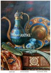 Vintage Antika Desenli Pirinç Dekopaj Model : ANTK04 - Line Art