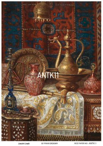 Vintage Antika Desenli Pirinç Dekopaj Model : ANTK11 - 1