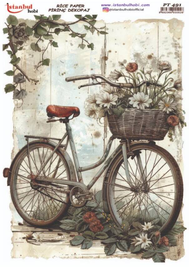Vintage Bisiklet Desenli Pirinç Dekopaj Model : PT 0491 - 1