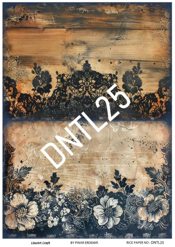 Vintage Dantel Desenli Pirinç Dekopaj Model : DNTL025 - 1