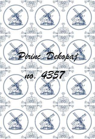 Vintage Değirmen Desenli Pirinç Dekopaj Model : 4357 - 1