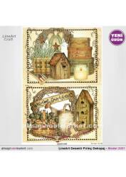 Vintage Desenli Pirinç Dekopaj Model : 3021 - Line Art