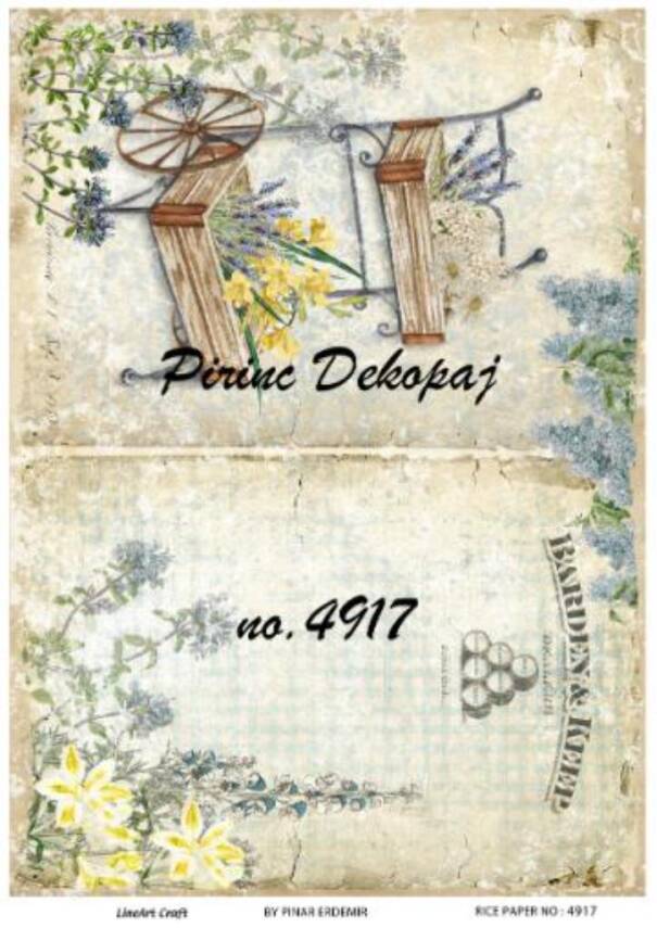 Vintage Desenli Pirinç Dekopaj Model : 4917 - 1