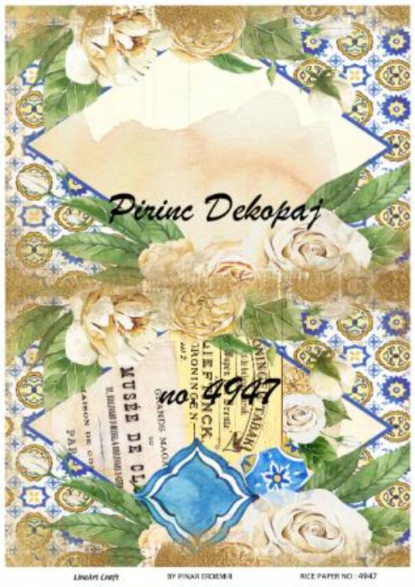 Vintage Desenli Pirinç Dekopaj Model : 4947 - 1