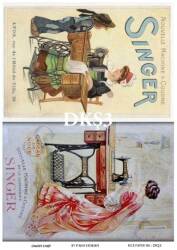 Vintage Dikiş Desenli Pirinç Dekopaj Model : DKŞ03 - Line Art