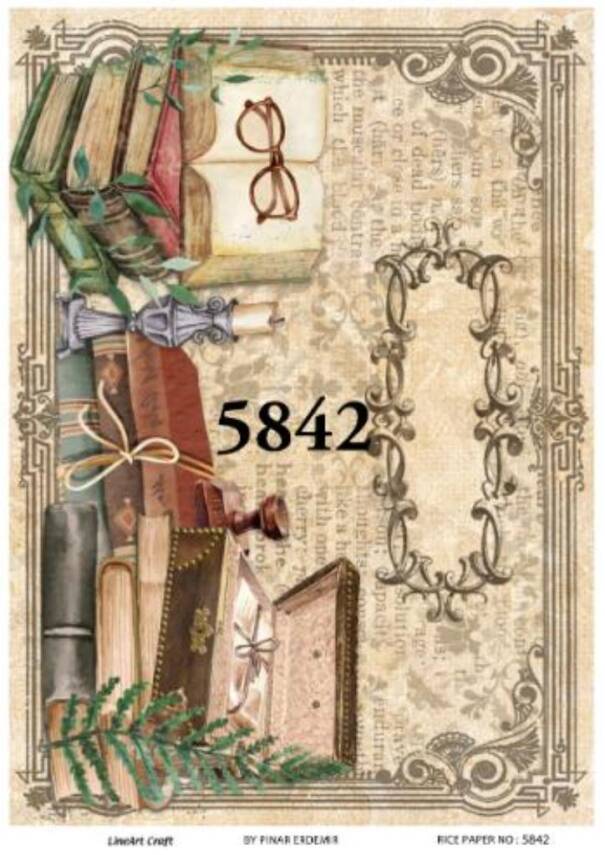 Vintage Karışık Desenli Pirinç Dekopaj Model : 5842 - 1