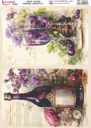 Vintage Mor Konseptli Desenli Pirinç Dekopaj Model : PT 1844 - Tual Hobi Craft İst