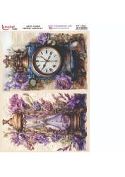 Vintage Mor Konseptli Desenli Pirinç Dekopaj Model : PT 1851 - Tual Hobi Craft İst