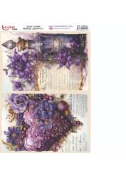 Vintage Mor Konseptli Desenli Pirinç Dekopaj Model : PT 1863 - Tual Hobi Craft İst