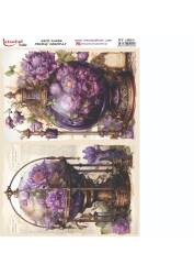 Vintage Mor Konseptli Desenli Pirinç Dekopaj Model : PT 1867 - Tual Hobi Craft İst