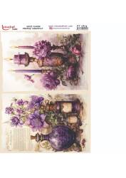 Vintage Mor Konseptli Desenli Pirinç Dekopaj Model : PT 1874 - Tual Hobi Craft İst