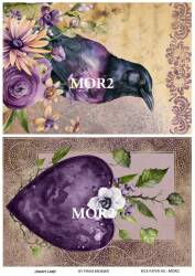 Vintage Mor Konseptli Pirinç Dekopaj Model : MOR02 - Line Art