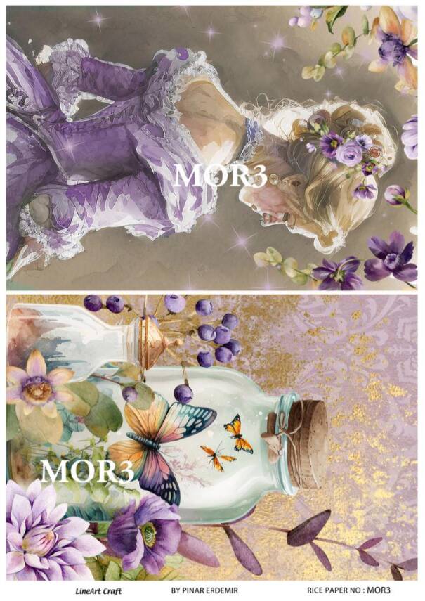 Vintage Mor Konseptli Pirinç Dekopaj Model : MOR03 - 1