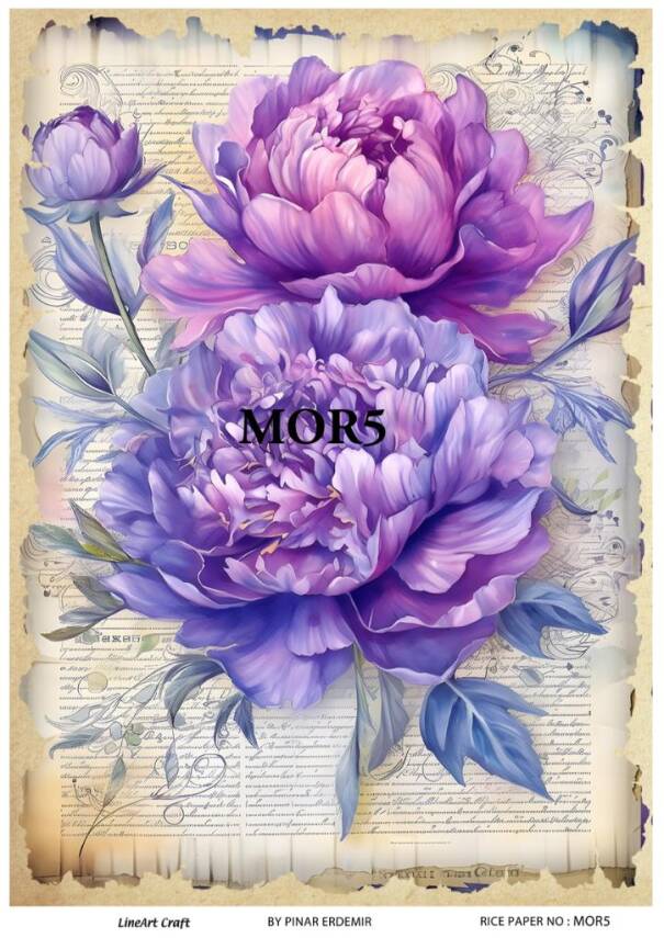 Vintage Mor Konseptli Pirinç Dekopaj Model : MOR05 - 1