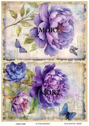 Vintage Mor Konseptli Pirinç Dekopaj Model : MOR07 - Line Art