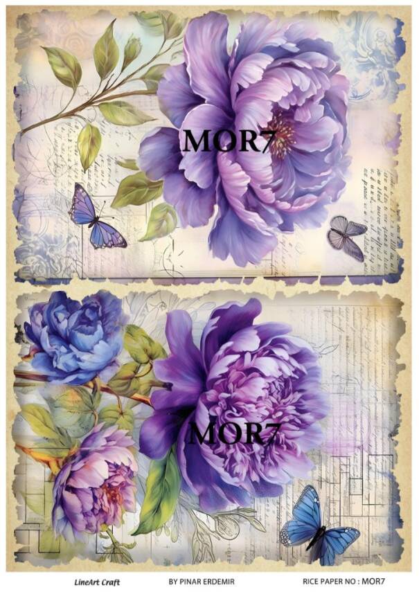 Vintage Mor Konseptli Pirinç Dekopaj Model : MOR07 - 1