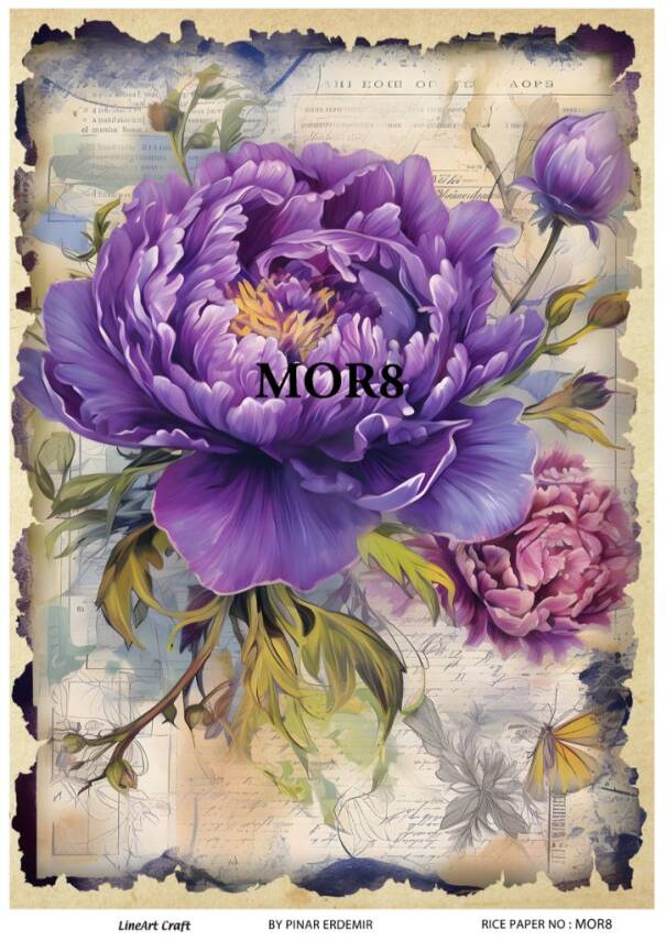 Vintage Mor Konseptli Pirinç Dekopaj Model : MOR08 - 1